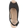 image:imageWhite Mountain Womens Maize II Perforated Slingback Espadrille Wedge SandalBlack Smooth