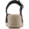 image:imageWhite Mountain Womens Maize II Perforated Slingback Espadrille Wedge SandalBlack Smooth
