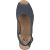 image:imageWhite Mountain Womens Maize II Perforated Slingback Espadrille Wedge SandalBlue Raspberry Smooth