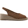 image:imageWhite Mountain Womens Maize II Perforated Slingback Espadrille Wedge SandalChestnut Smooth