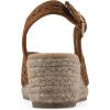 image:imageWhite Mountain Womens Maize II Perforated Slingback Espadrille Wedge SandalChestnut Smooth