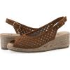 image:imageWhite Mountain Womens Maize II Perforated Slingback Espadrille Wedge SandalChestnut Smooth