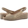 image:imageWhite Mountain Womens Maize Slingback Espadrille Wedge SandalAntique Gold Fabric