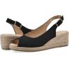image:imageWhite Mountain Womens Maize Slingback Espadrille Wedge SandalBlack Fabric