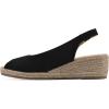 image:imageWhite Mountain Womens Maize Slingback Espadrille Wedge SandalBlack Fabric