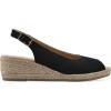 image:imageWhite Mountain Womens Maize Slingback Espadrille Wedge SandalBlack Fabric