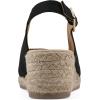 image:imageWhite Mountain Womens Maize Slingback Espadrille Wedge SandalBlack Fabric