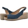 image:imageWhite Mountain Womens Maize Slingback Espadrille Wedge SandalDark Blue Denim Fabric