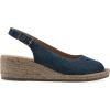 image:imageWhite Mountain Womens Maize Slingback Espadrille Wedge SandalDark Blue Denim Fabric