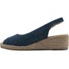 image:imageWhite Mountain Womens Maize Slingback Espadrille Wedge SandalDark Blue Denim Fabric
