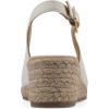 image:imageWhite Mountain Womens Maize Slingback Espadrille Wedge SandalNatural Fabric