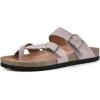 image:imageWHITE MOUNTAIN Gracie Signature ComfortMolded Footbed SandalLt LavenderSuede