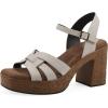 image:imageWHITE MOUNTAIN Womens Barista Platform SandalCream Burnished Smooth