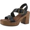 image:imageWhite Mountain Womens Barb Platform SandalBlack Burnished Smooth