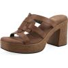 image:imageWhite Mountain Womens Barbillo Platform SandalDark Tan Burnished Smooth