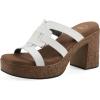 image:imageWhite Mountain Womens Barbillo Platform SandalWhite Smooth