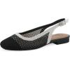 image:imageWhite Mountain Womens Bonie Fly Knit Slingback FlatBlack WCream Multi
