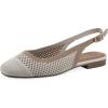 image:imageWhite Mountain Womens Bonie Fly Knit Slingback FlatCream WTan Multi