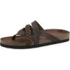 image:imageWhite Mountain Womens Halogen Braided Footbed SandalBrown Leather