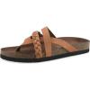 image:imageWhite Mountain Womens Halogen Braided Footbed SandalPeach Cobbler Suede
