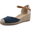 image:imageWhite Mountain Womens Maintain MiniHeel Espadrille SandalDark Denim Fabric