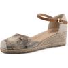 image:imageWhite Mountain Womens Maintain MiniHeel Espadrille SandalGold Fabric