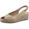 image:imageWhite Mountain Womens Maize Slingback Espadrille Wedge SandalAntique Gold Fabric