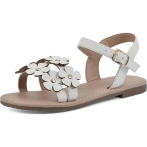 image:imageWHITE MOUNTAIN Girls Gloss Flat SandalWhiteSmooth