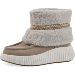 image:imageWHITE MOUNTAIN Womens Digital Platform Fur BootsSandal WoodSuede