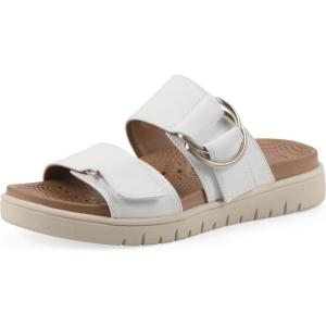 image:imageWhite Mountain Fom Recovery Womens Namaste Cushioned Slide SandalWhite Burnished Smooth