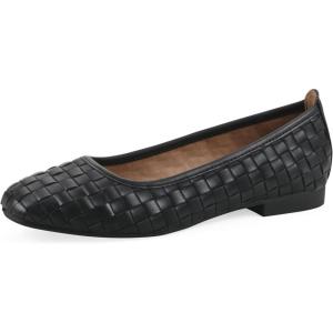 image:imageWhite Mountain Womens Boccie Woven Ballet FlatBlack Burnished Smooth