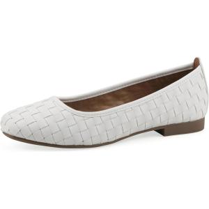 image:imageWhite Mountain Womens Boccie Woven Ballet FlatWhite Burnished Smooth