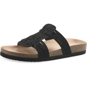 image:imageWhite Mountain Womens Halicore Slide Footbed SandalBlack Nubuck