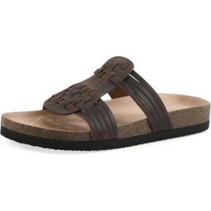image:imageWhite Mountain Womens Halicore Slide Footbed SandalBrown Leather