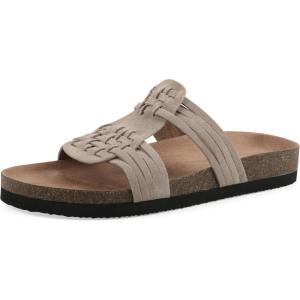 image:imageWhite Mountain Womens Halicore Slide Footbed SandalSandal Wood Suede