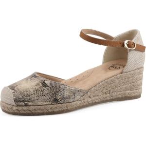image:imageWhite Mountain Womens Maintain MiniHeel Espadrille SandalGold Fabric