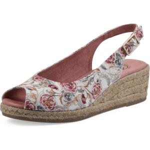 image:imageWhite Mountain Womens Maize Slingback Espadrille Wedge SandalBlushFloralFab