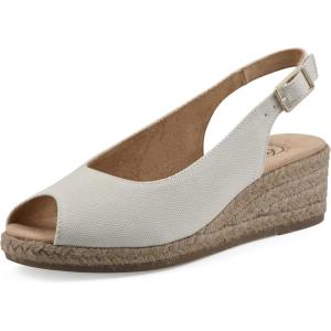 image:imageWhite Mountain Womens Maize Slingback Espadrille Wedge SandalNatural Fabric