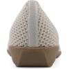 image:imageWhite Mountain Womens Florian Fly Knit Ballet FlatCream Fabric