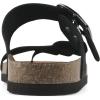 image:imageWhite Mountain Womens Harleta Braided Footbed SandalBlack Nubuck