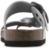 image:imageWhite Mountain Womens Harleta Braided Footbed SandalWhite Leather