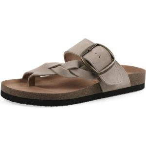 image:imageWhite Mountain Womens Harleta Braided Footbed SandalSandal Wood Suede