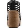 image:imageWhite Mountain Womens Barbea Gladiator Platform SandalBlack Burnished Smooth