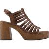 image:imageWhite Mountain Womens Barbea Gladiator Platform SandalDark Tan Burnished Smooth
