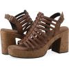 image:imageWhite Mountain Womens Barbea Gladiator Platform SandalDark Tan Burnished Smooth