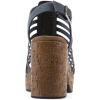 image:imageWhite Mountain Womens Barbea Gladiator Platform SandalDenim Blue Fabric