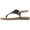 image:imageWhite Mountain Womens Lifted Thong SandalBlack Smooth