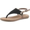 image:imageWhite Mountain Womens Lifted Thong SandalBlack Smooth