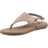 image:imageWhite Mountain Womens Lifted Thong SandalBlush WNatural Smooth