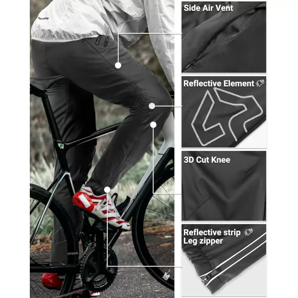 Outdoor Ventures Cycling Pants for Men, Windproof Mountain Bike Pants Waterproof Athletic Sweatpants for Biking Running